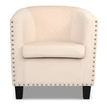 Tub Arm Chair - Stilo Velvet Cream - Bargainia.com - 