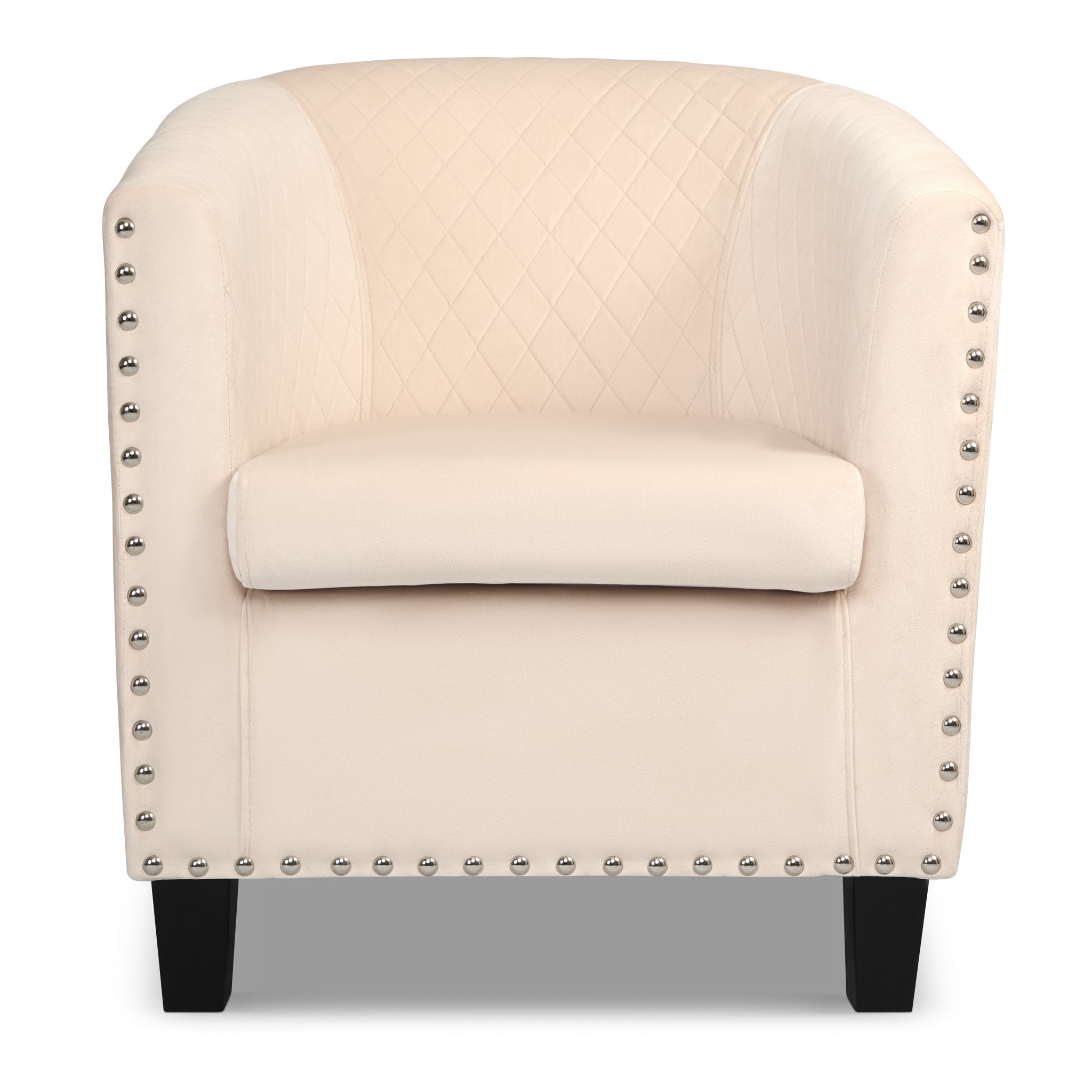 Tub Arm Chair - Stilo Velvet Cream Bargainia
