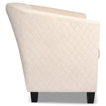 Tub Arm Chair - Stilo Velvet Cream - Bargainia.com - 