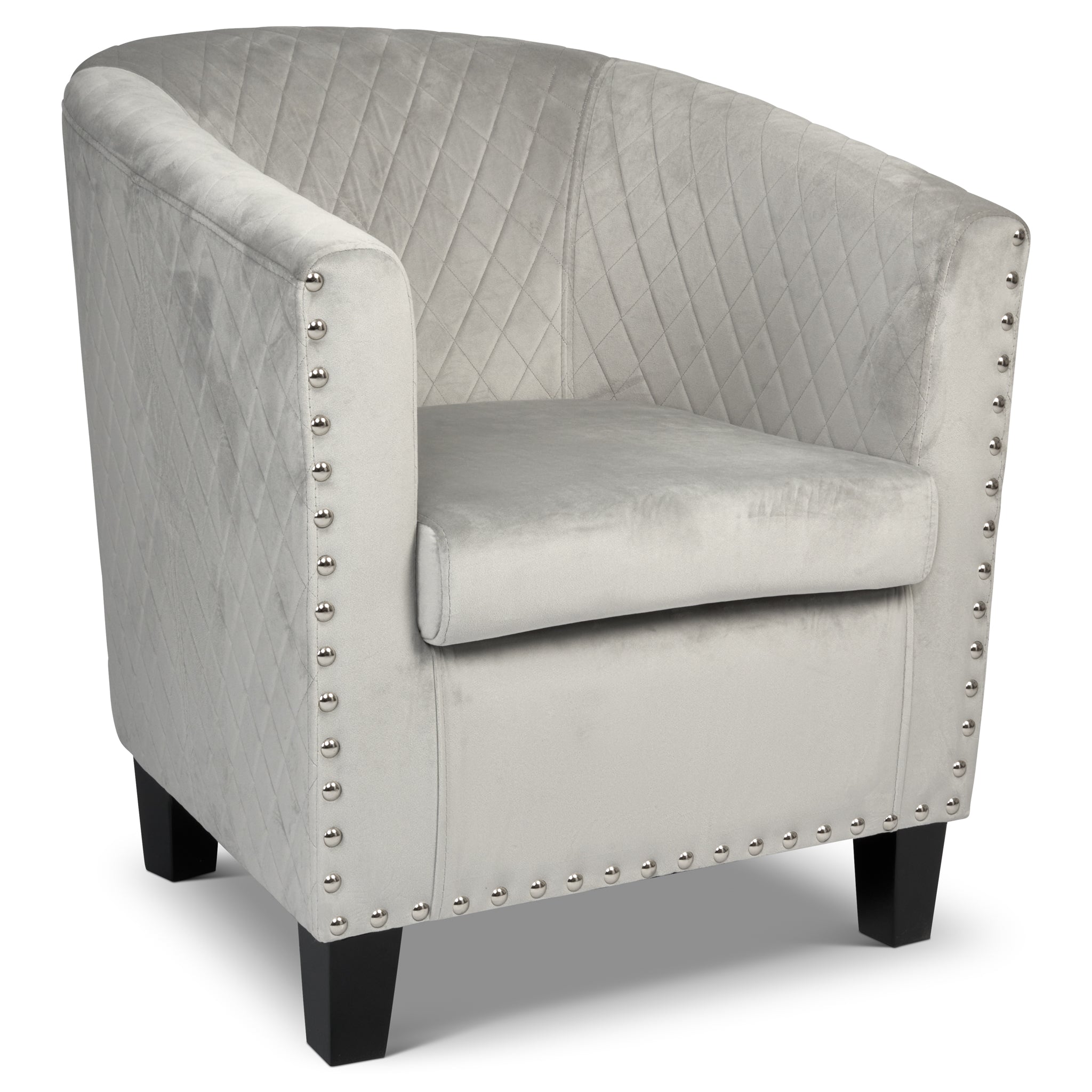 Tub Arm Chair - Stilo Velvet Grey Bargainia