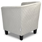 Tub Arm Chair - Stilo Velvet Grey - Bargainia.com - 