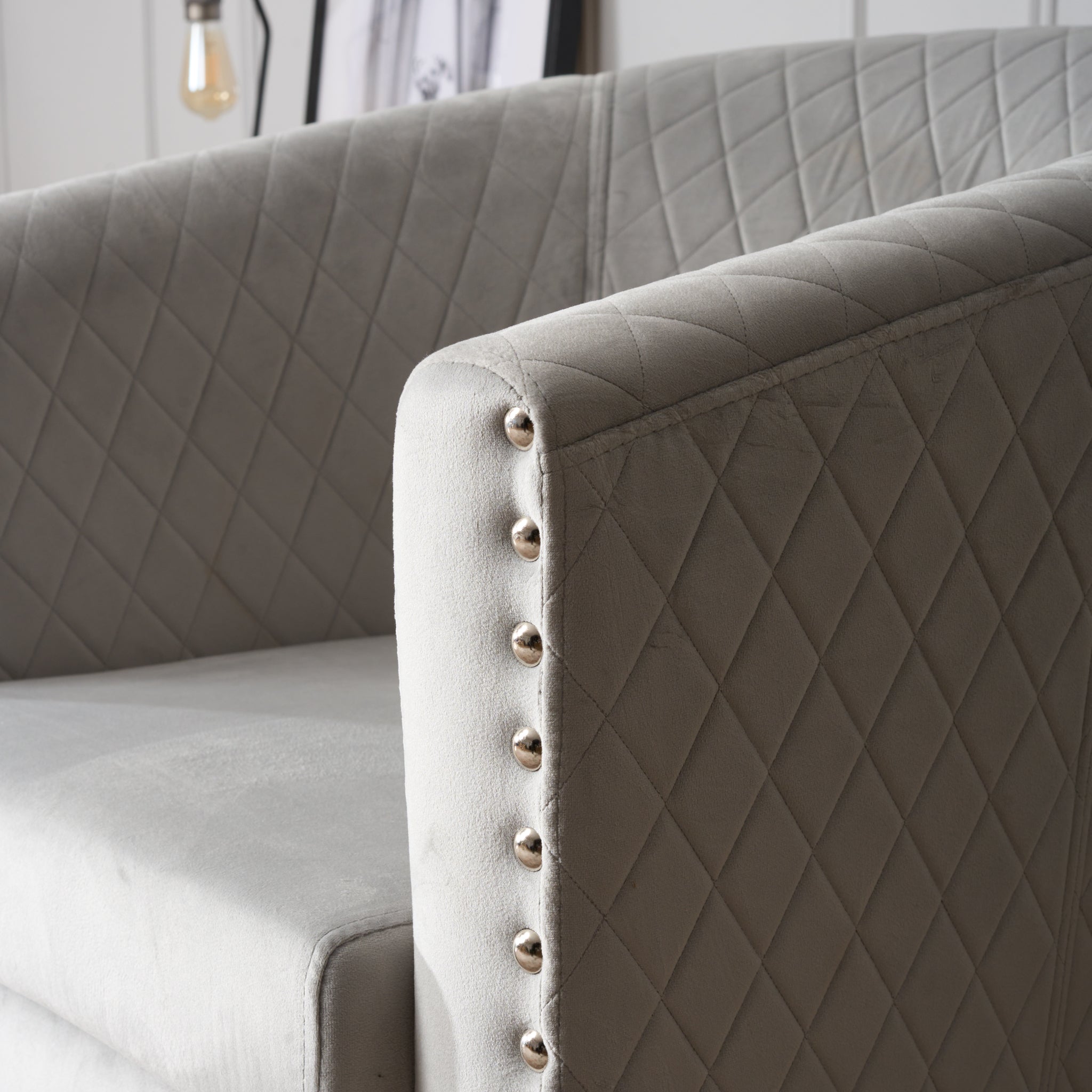 Tub Arm Chair - Stilo Velvet Grey Bargainia