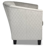 Tub Arm Chair - Stilo Velvet Grey - Bargainia.com - 
