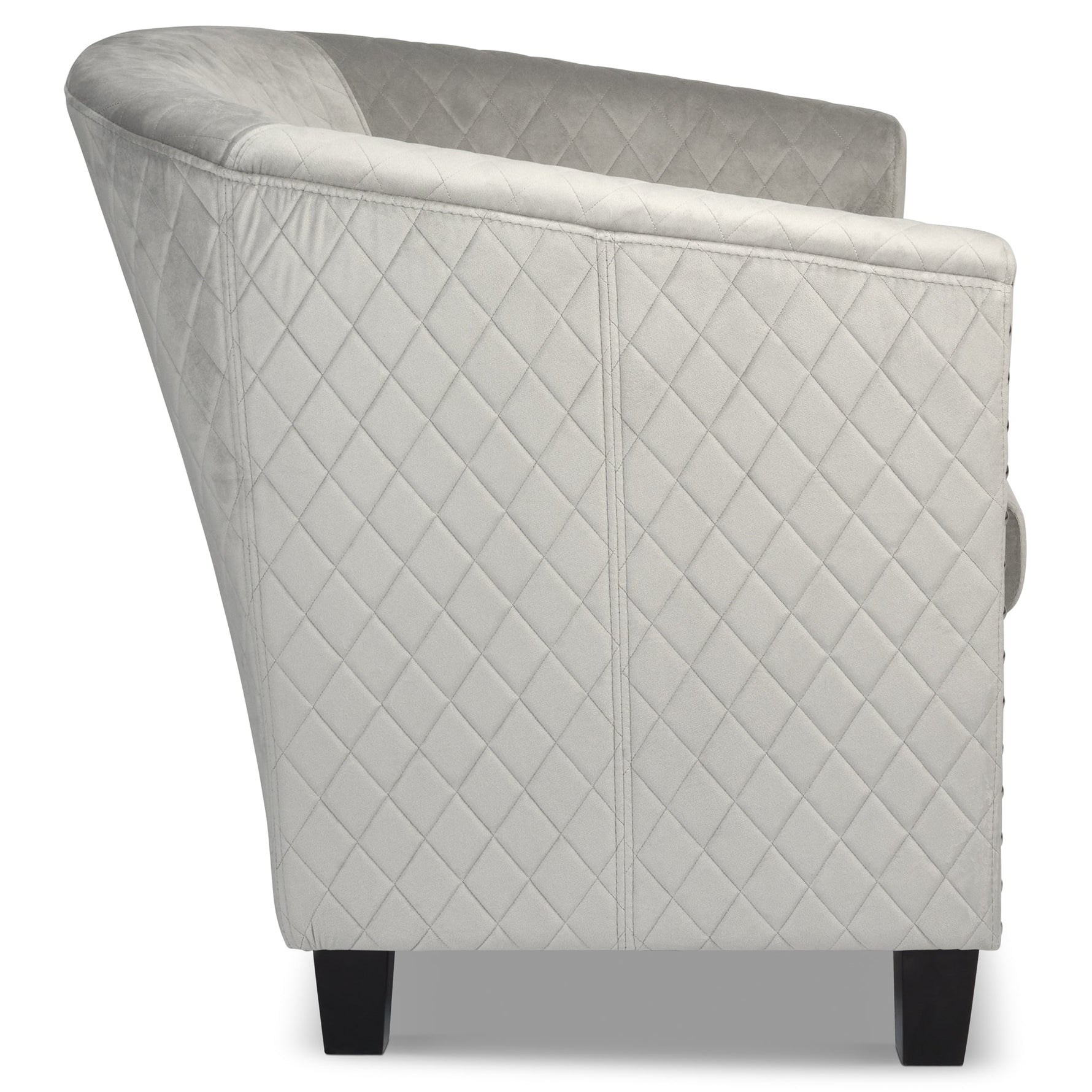 Tub Arm Chair - Stilo Velvet Grey - Bargainia.com - 