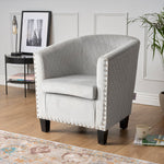 Tub Arm Chair - Stilo Velvet Grey - Bargainia.com - 