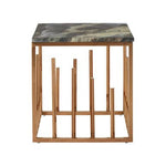 Tula Rose Gold Finish Square Side Table - Bargainia.com - 5018705466545