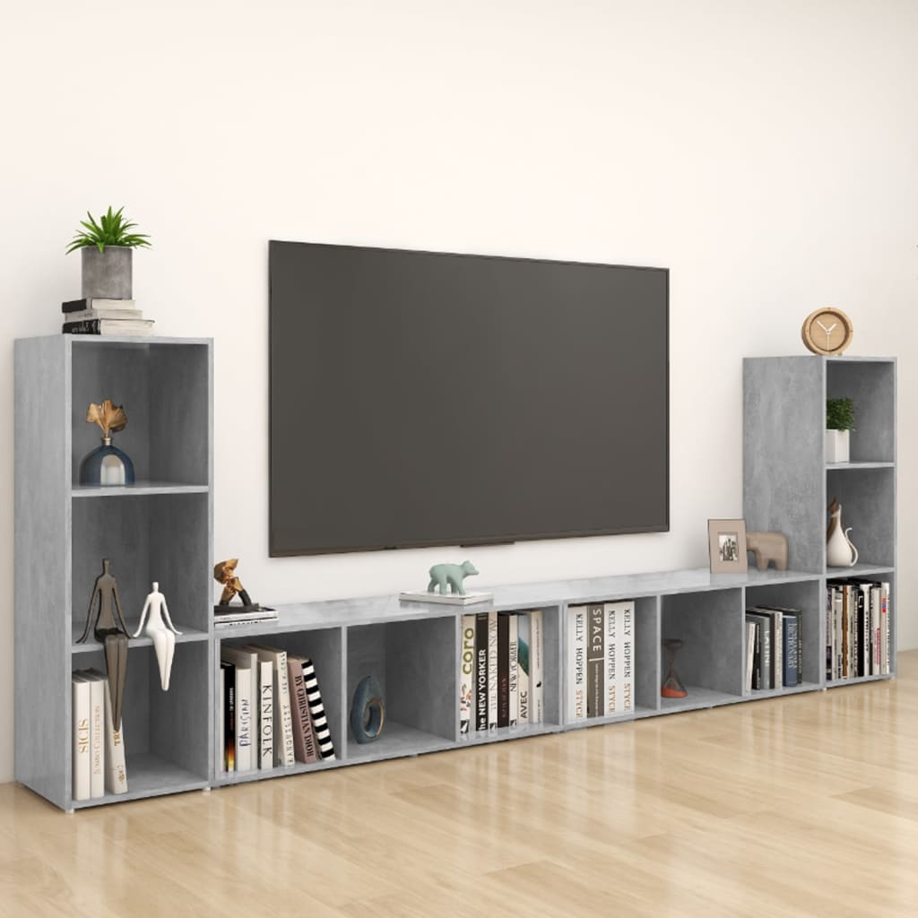 | TV Cabinet | 4 pcs 37 x 35 x 107.5 cm - Bargainia.com - 