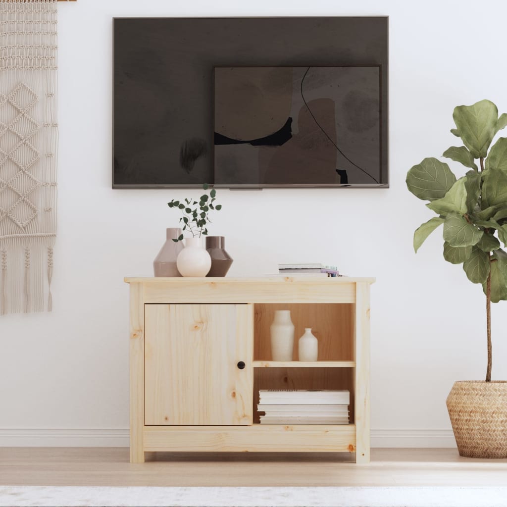 TV Cabinet 70x36.5x52 cm Solid Wood Pine - Bargainia.com - 