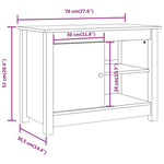 TV Cabinet 70x36.5x52 cm Solid Wood Pine - Bargainia.com - 