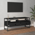 TV Cabinet Black 100x35x45 cm Engineered Wood - Bargainia.com - 