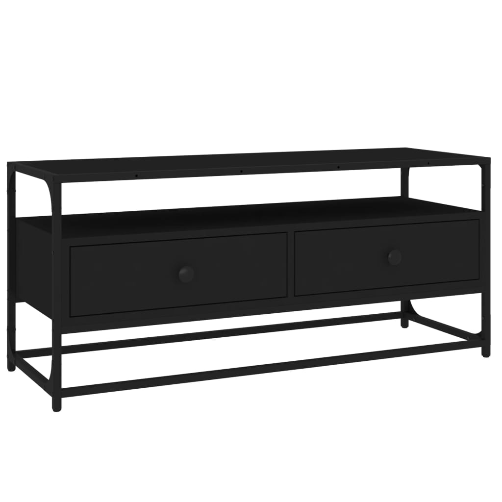 TV Cabinet Black 100x35x45 cm Engineered Wood - Bargainia.com - 