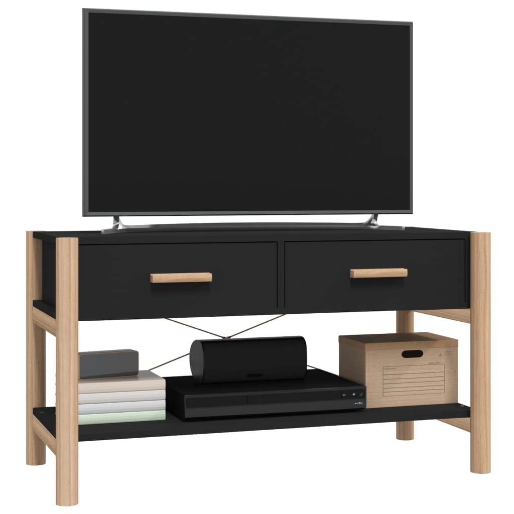 TV Cabinet Black 82x38x45 cm Engineered Wood - Bargainia.com - 