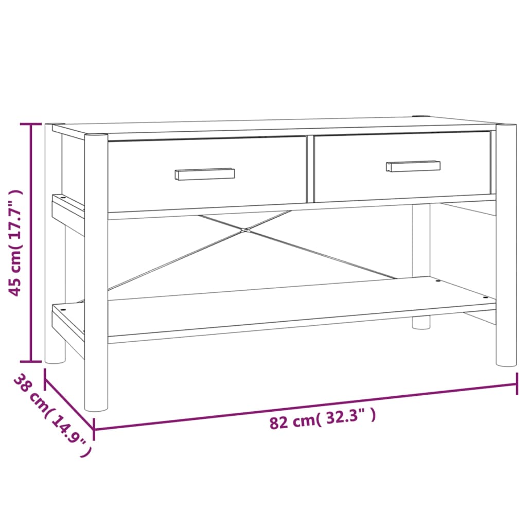 TV Cabinet Black 82x38x45 cm Engineered Wood - Bargainia.com - 