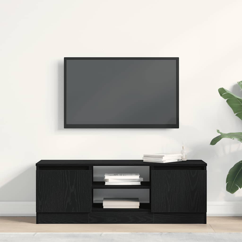 TV Cabinet Black Oak 102x30x36 cm Engineered Wood - Bargainia.com - 8721158768421 - 862433