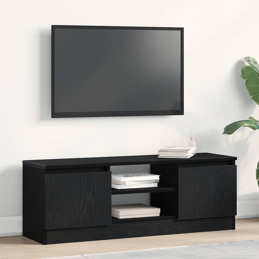 TV Cabinet Black Oak 102x30x36 cm Engineered Wood - Bargainia.com - 8721158768421 - 862433