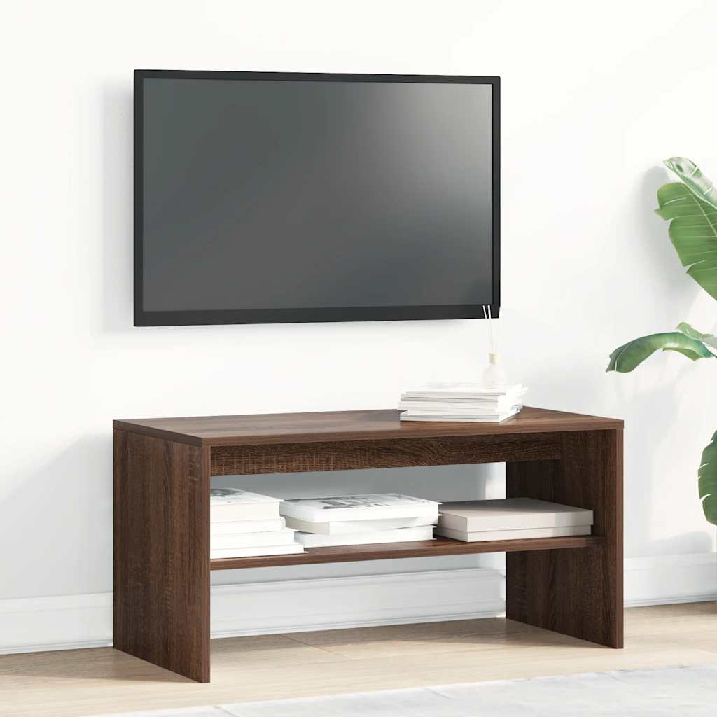 TV Cabinet Brown Oak 80x40x40 cm Engineered Wood - Bargainia.com - 8721158785312 - 859115
