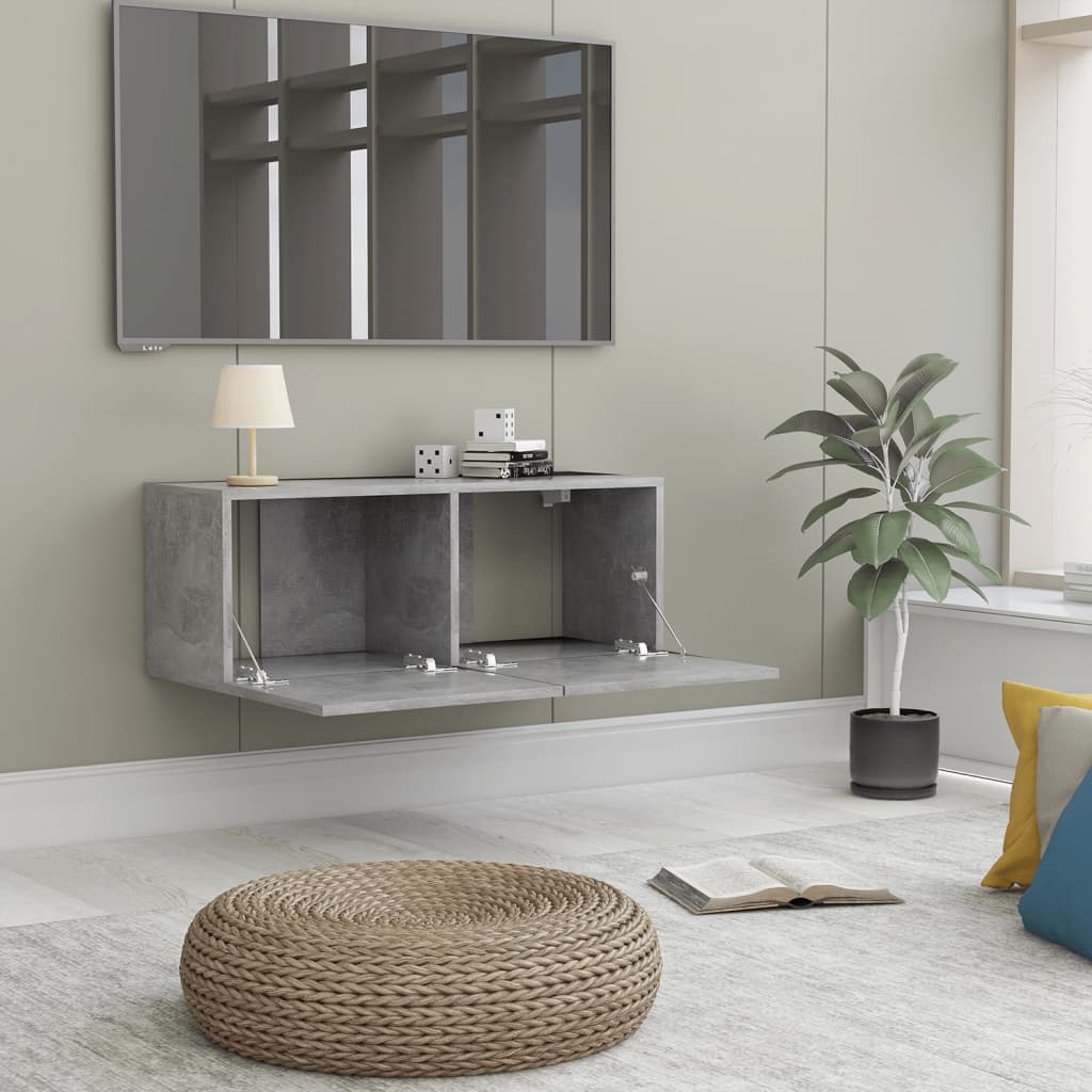 TV Cabinet Concrete Grey 80x30x30 cm Engineered Wood - Bargainia.com - 8719883914572 - 801476