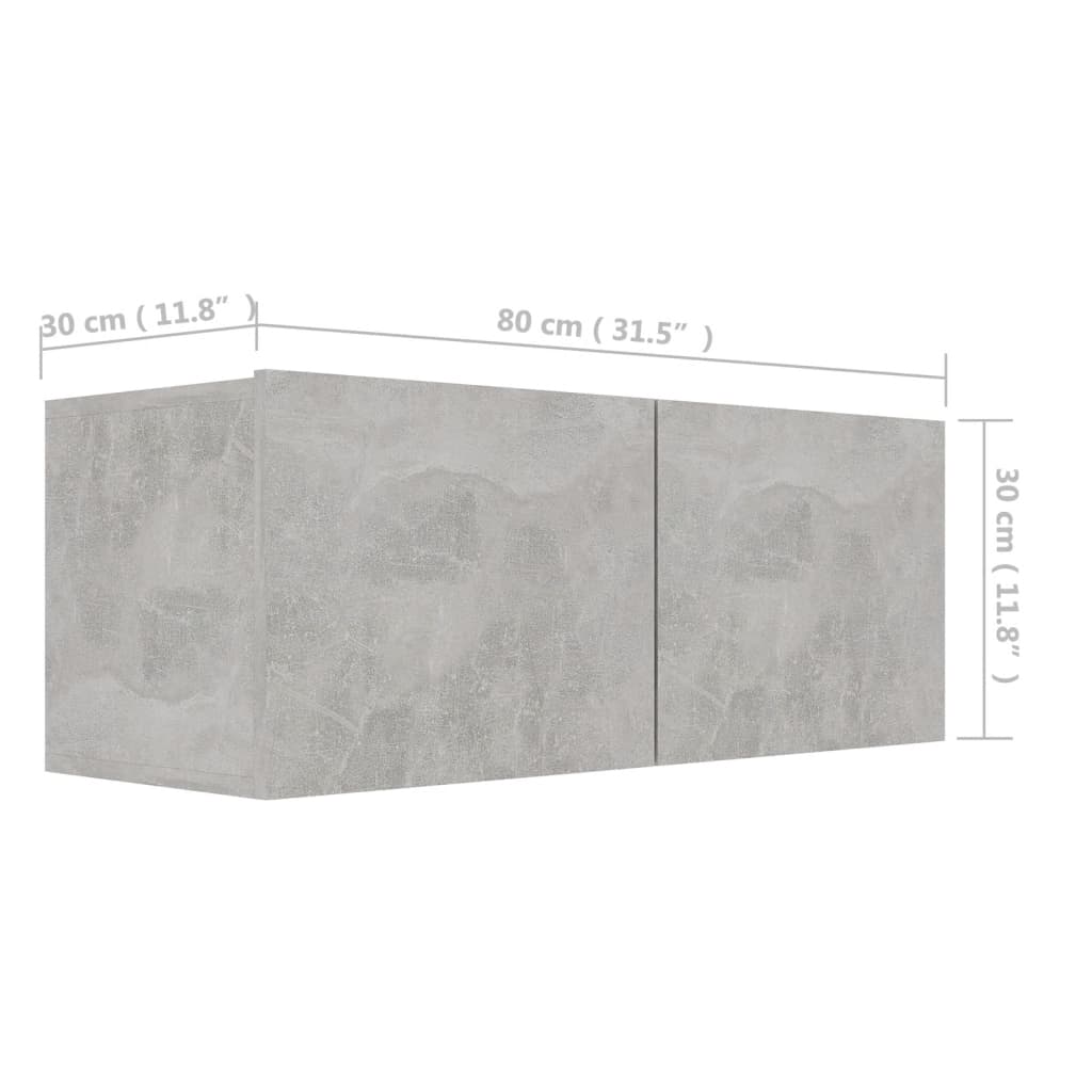 TV Cabinet Concrete Grey 80x30x30 cm Engineered Wood - Bargainia.com - 8719883914572 - 801476