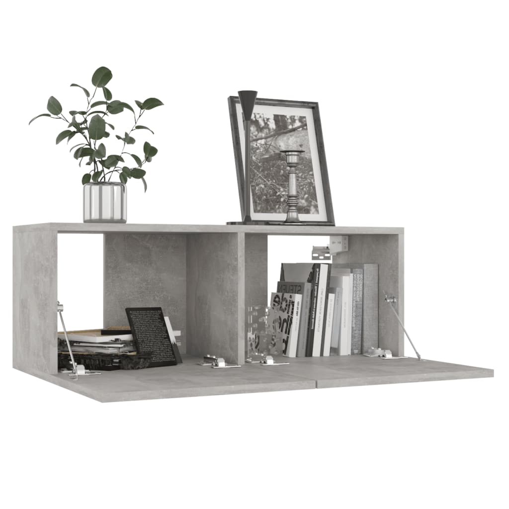 TV Cabinet Concrete Grey 80x30x30 cm Engineered Wood - Bargainia.com - 8719883914572 - 801476