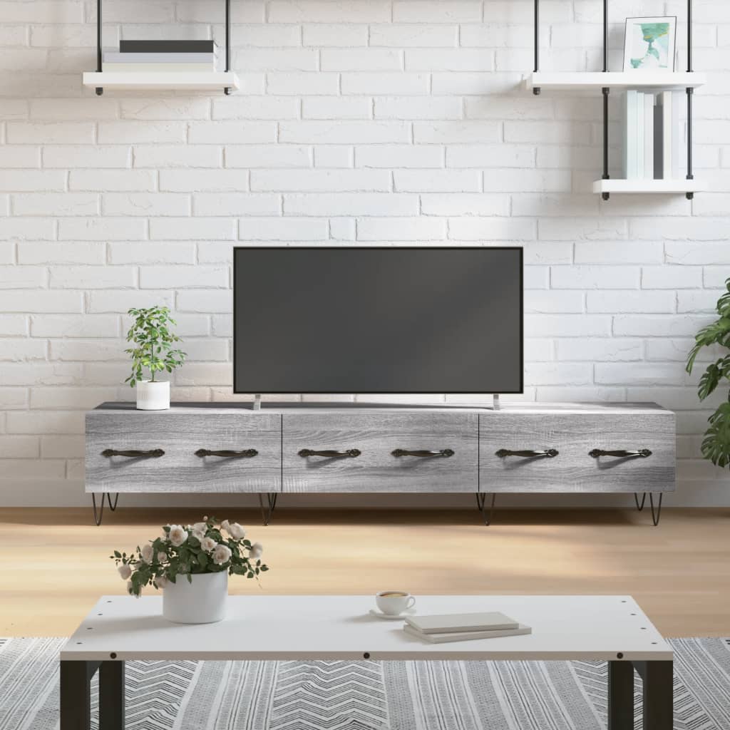 TV Cabinet Grey Sonoma 150x36x30 cm Engineered Wood - Bargainia.com - 