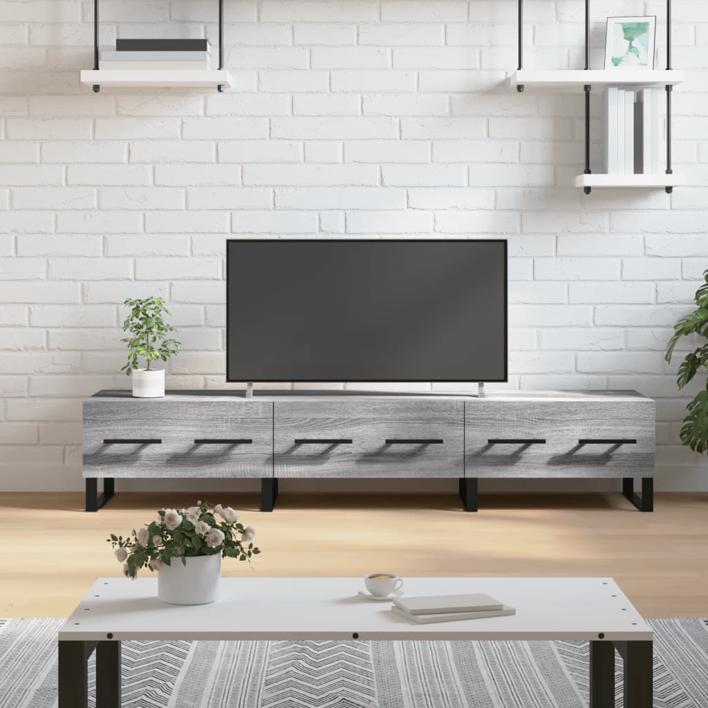 TV Cabinet Grey Sonoma 150x36x30 cm Engineered Wood - Bargainia.com - 