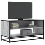TV Cabinet Grey Sonoma 91x40x46 cm Engineered Wood and Metal - Bargainia.com - 