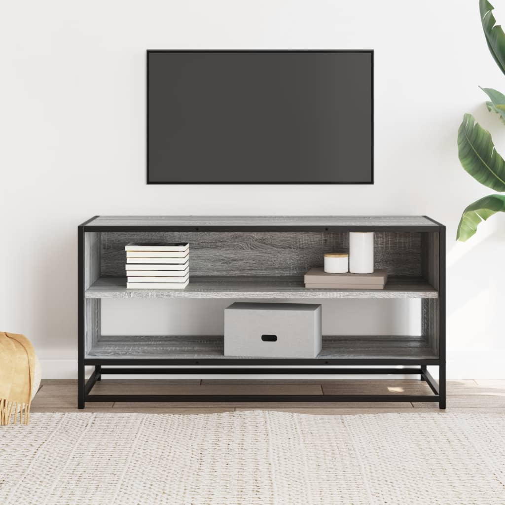 TV Cabinet Grey Sonoma 91x40x46 cm Engineered Wood and Metal - Bargainia.com - 8721102839467 - 848887