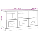 TV Cabinet High Gloss White 100x35x50 cm Engineered Wood - Bargainia.com - 