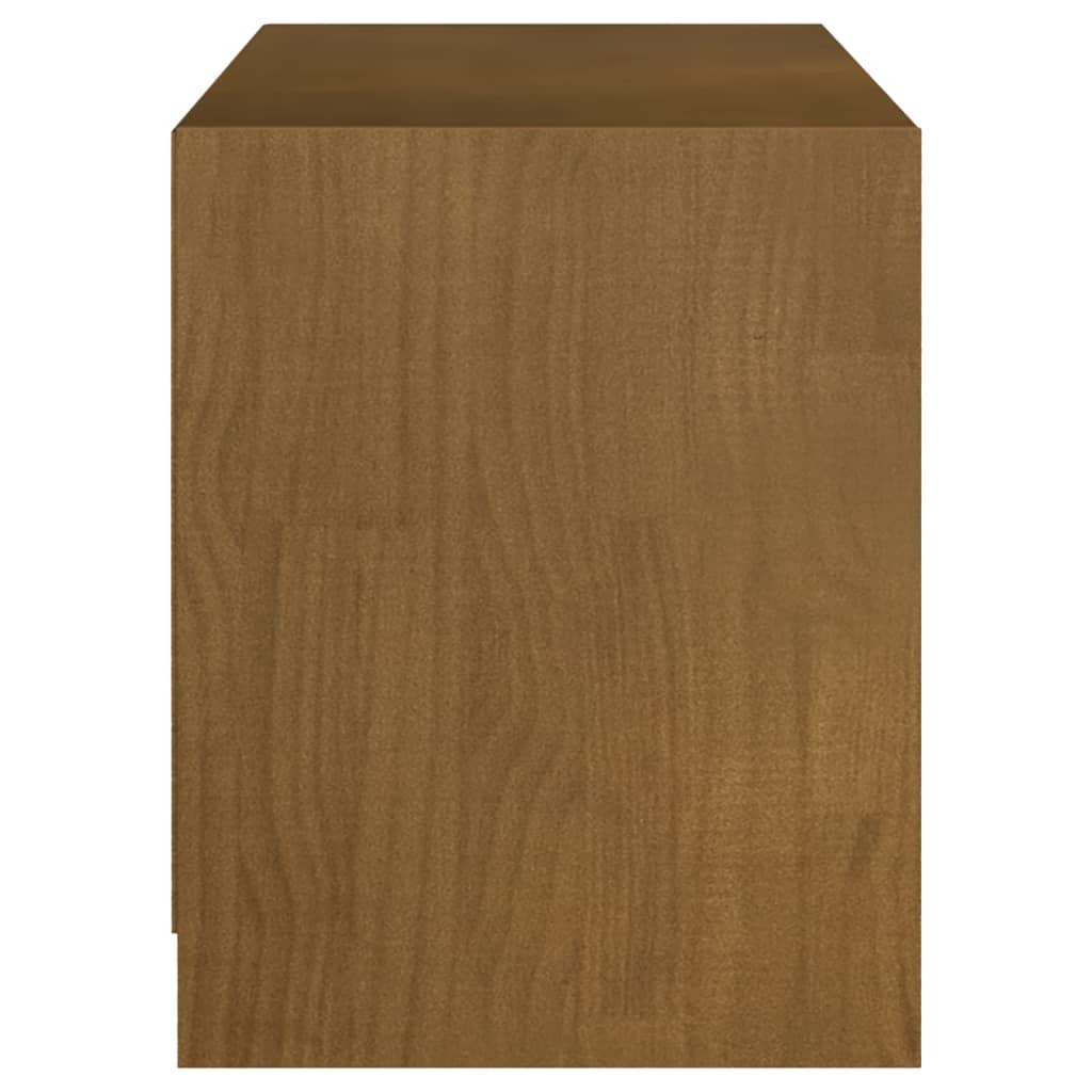 TV Cabinet Honey Brown 104x33x41 cm Solid Pinewood - Bargainia.com - 
