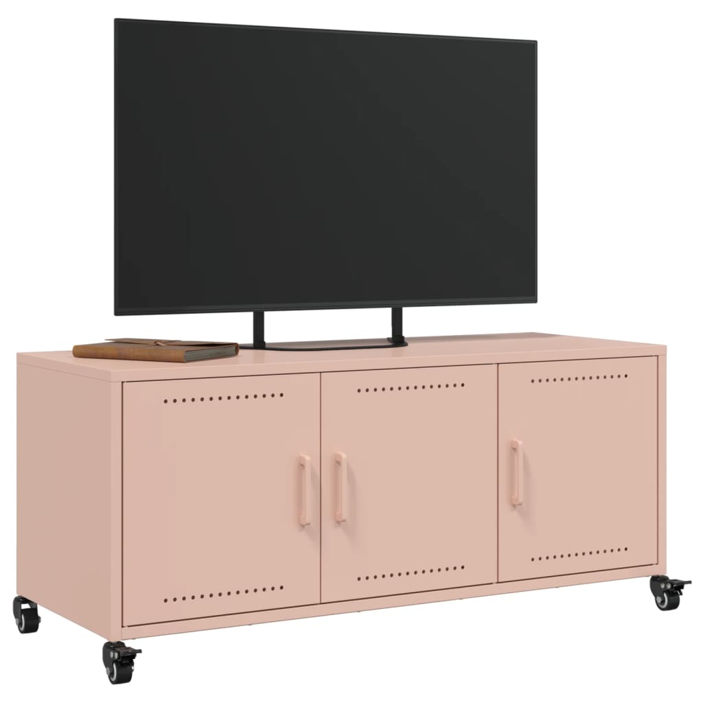 TV Cabinet Pink 100.5x39x43.5 cm Steel - Bargainia.com - 