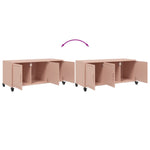TV Cabinet Pink 100.5x39x43.5 cm Steel - Bargainia.com - 