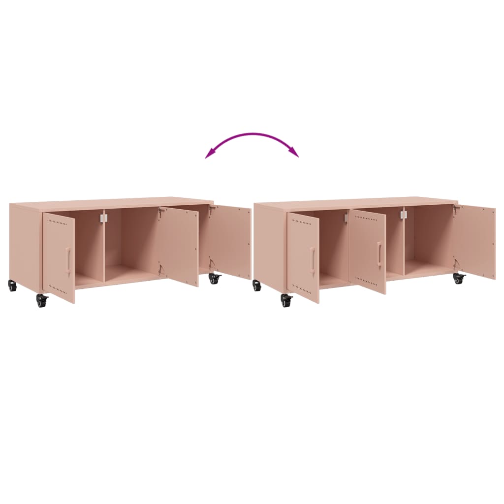 TV Cabinet Pink 100.5x39x43.5 cm Steel - Bargainia.com - 