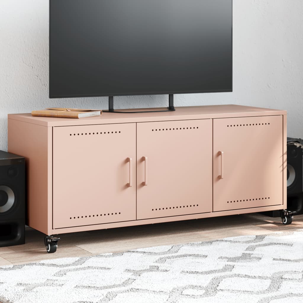 TV Cabinet Pink 100.5x39x43.5 cm Steel - Bargainia.com - 8721102635281 - 846645