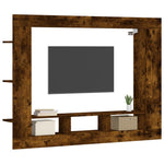 TV Cabinet Smoked Oak 152x22x113 cm Engineered Wood - Bargainia.com - 