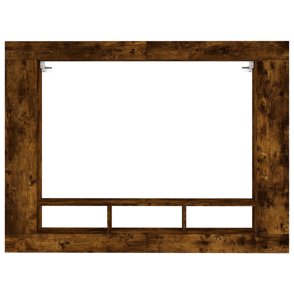 TV Cabinet Smoked Oak 152x22x113 cm Engineered Wood - Bargainia.com - 