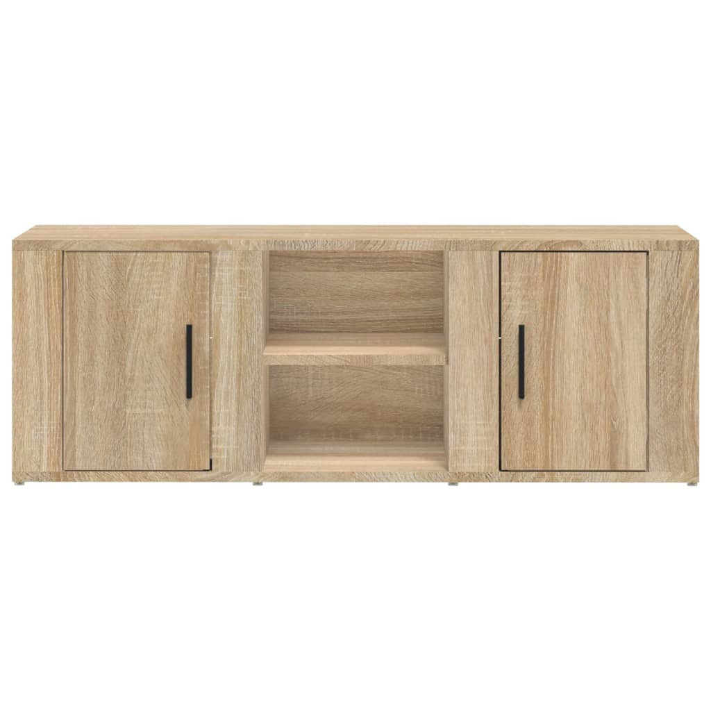 TV Cabinet Sonoma Oak 100x31.5x35 cm Engineered Wood - Bargainia.com - 8720845668242