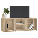 TV Cabinet Sonoma Oak 100x31.5x35 cm Engineered Wood - Bargainia.com - 8720845668242