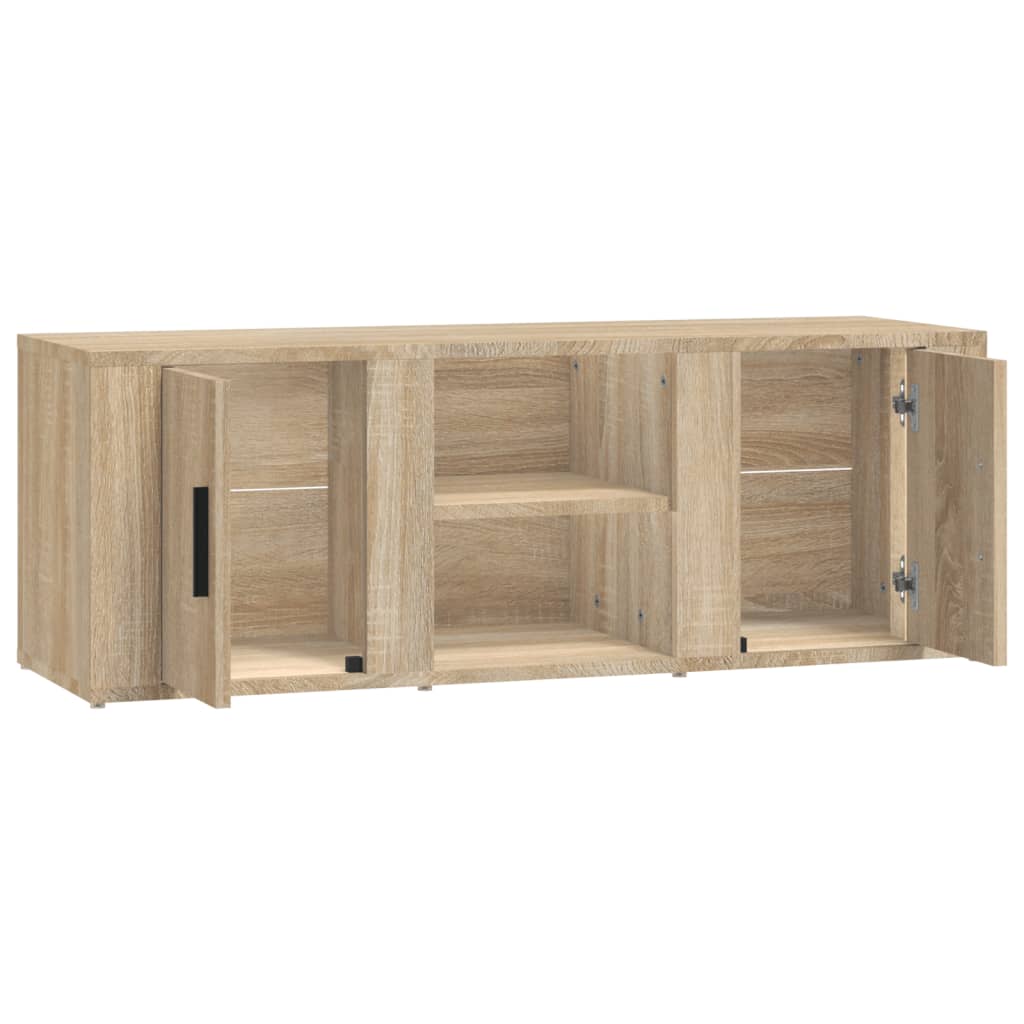 TV Cabinet Sonoma Oak 100x31.5x35 cm Engineered Wood - Bargainia.com - 8720845668242