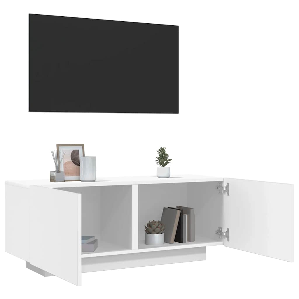 TV Cabinet White 100x35x40 cm Engineered Wood - Bargainia.com - 8720286218464 - 804436