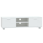 TV Cabinet White 140x40.5x35 cm Engineered Wood - Bargainia.com - 