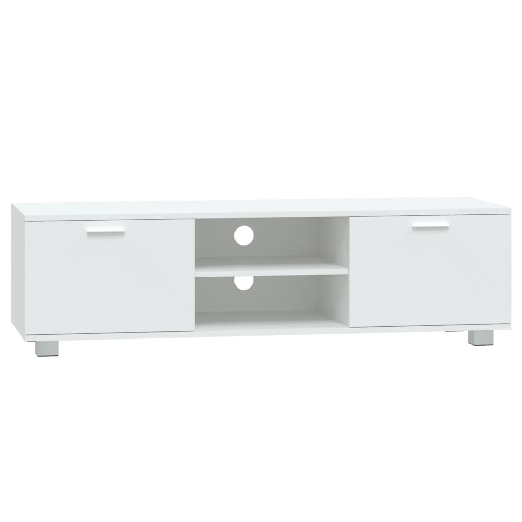 TV Cabinet White 140x40.5x35 cm Engineered Wood - Bargainia.com - 
