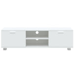 TV Cabinet White 140x40.5x35 cm Engineered Wood - Bargainia.com - 