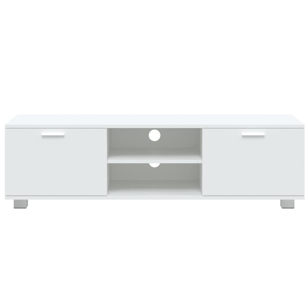 TV Cabinet White 140x40.5x35 cm Engineered Wood - Bargainia.com - 