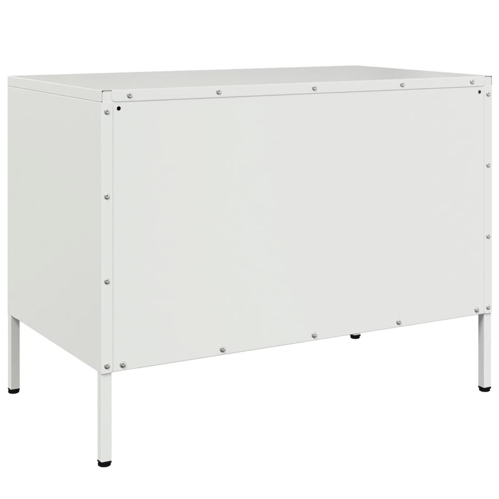 TV Cabinet White 68x39x50.5 cm Steel - Bargainia.com - 