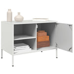 TV Cabinet White 68x39x50.5 cm Steel - Bargainia.com - 