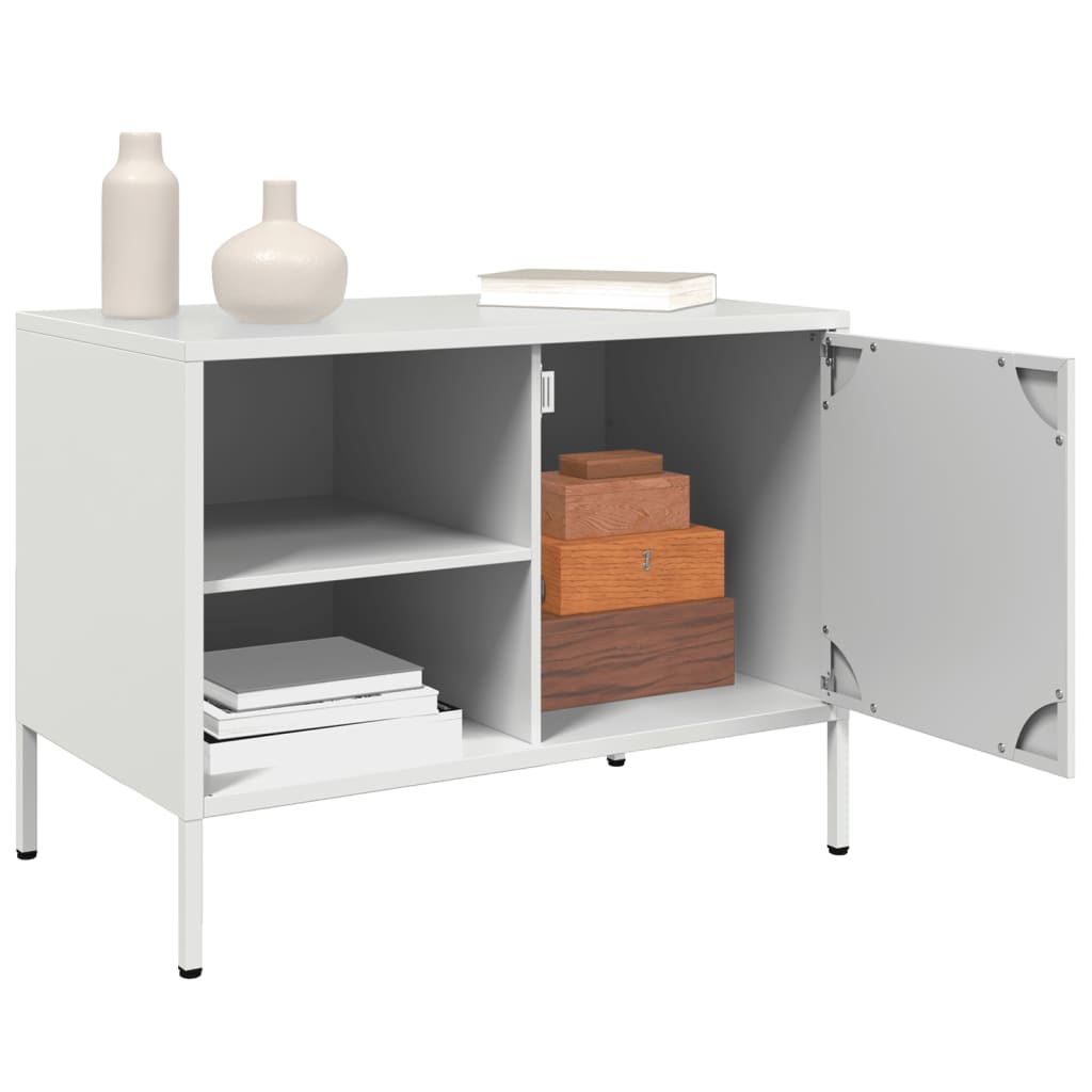 TV Cabinet White 68x39x50.5 cm Steel - Bargainia.com - 