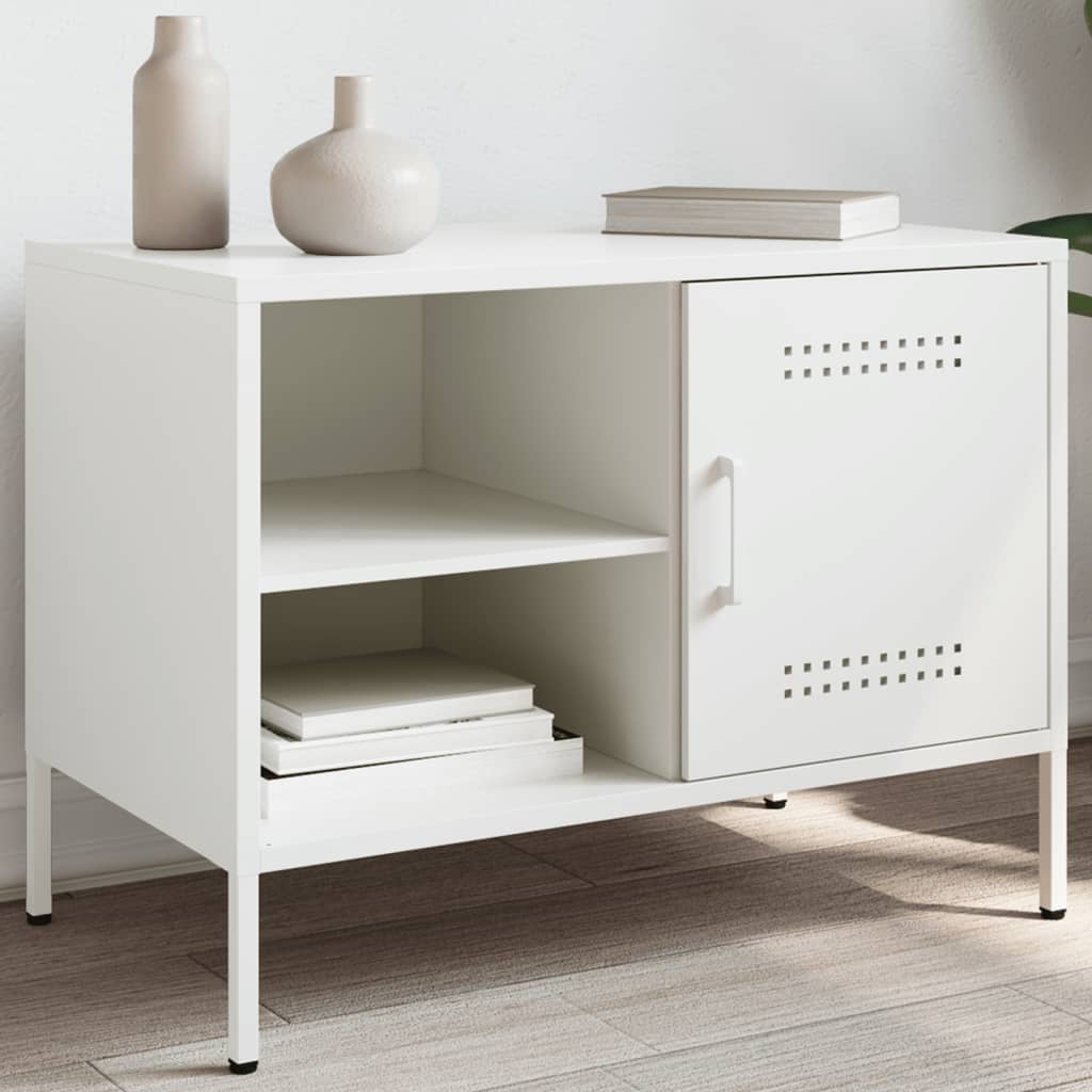 TV Cabinet White 68x39x50.5 cm Steel - Bargainia.com - 