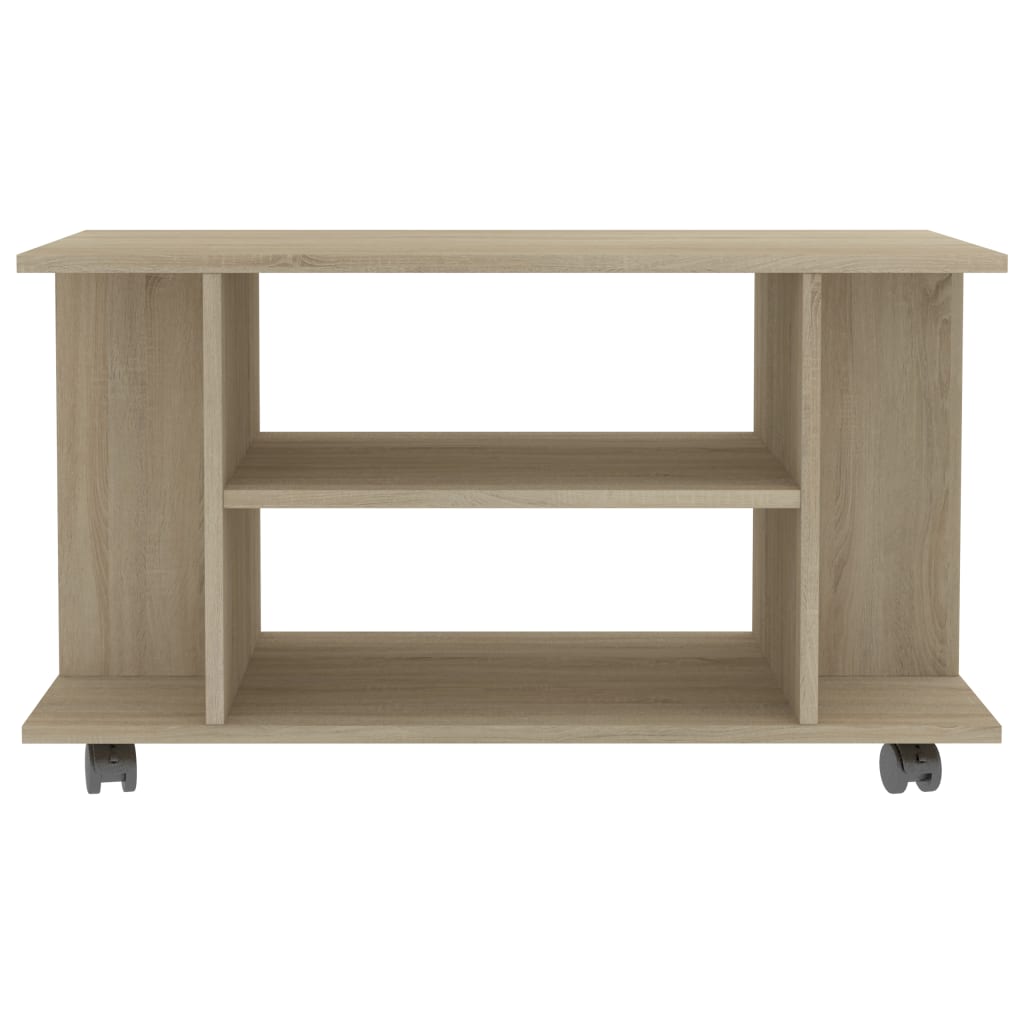 TV Cabinet with Castors Sonoma Oak 80x40x45 cm Engineered Wood - Bargainia.com - 8719883673530 - 800192