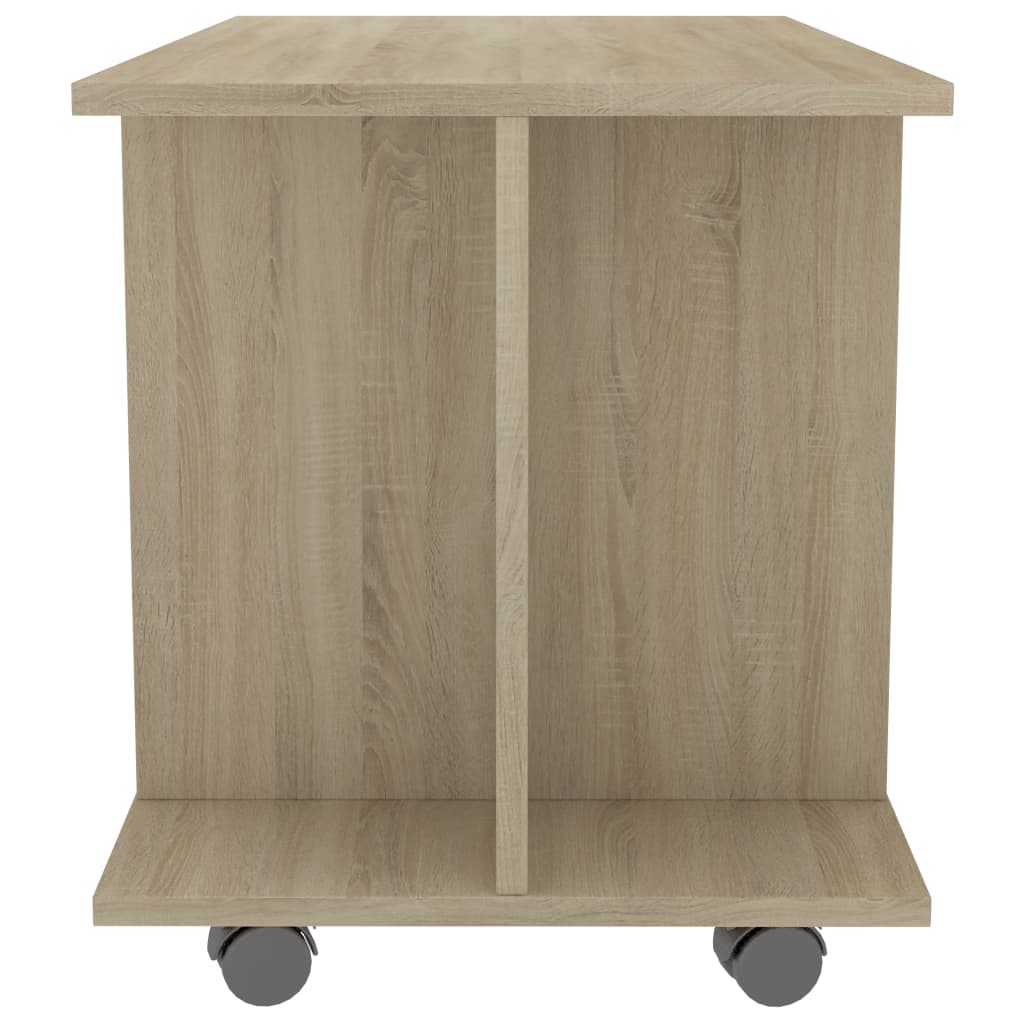 TV Cabinet with Castors Sonoma Oak 80x40x45 cm Engineered Wood - Bargainia.com - 8719883673530 - 800192