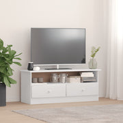 TV Cabinet with Drawers ALTA White 100x35x41 cm Solid Wood Pine - Bargainia.com - 8720845886684 - 353934